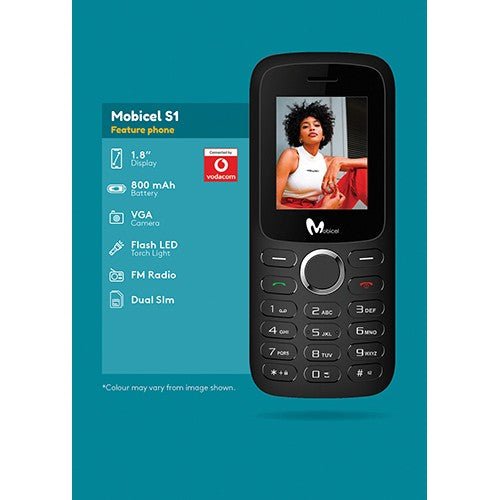 Mobicel S1 Dual-Sim Black Vodacom - Shopping4Africa