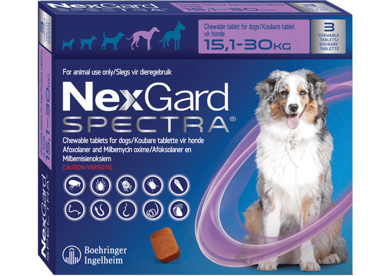 NEXGARD SPECTRA Purple 3 chews Large 15.1-30kg - Shopping4Africa