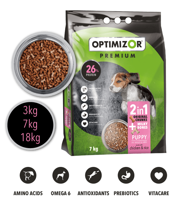 OPTIMIZOR PREM PUPPY 2IN1 MILKY BONE@3KG - Shopping4Africa