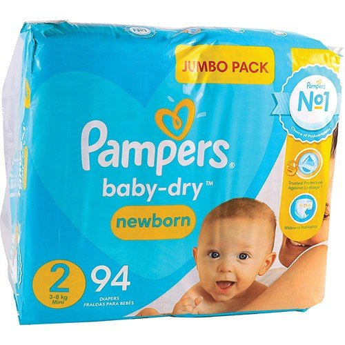 PAMPERS NEW BABY MINI 94 NO2 3-6KG - Shopping4Africa