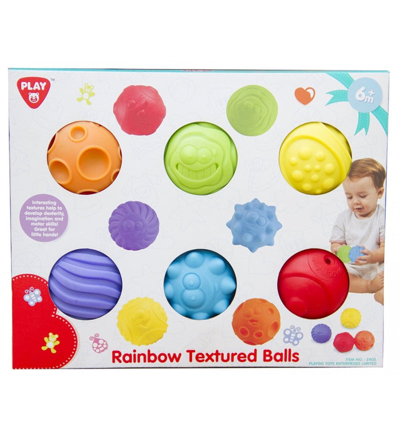 Playgo - Rainbow textured Balls - 6 Piece - Shopping4Africa
