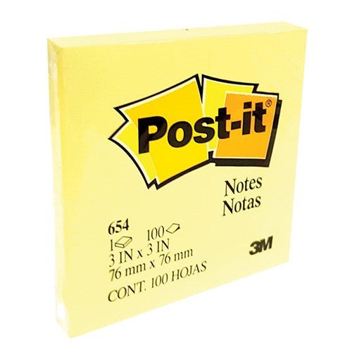 POST-IT 654 YELLOW 73X73MM 3M 100 SHEETS - Shopping4Africa