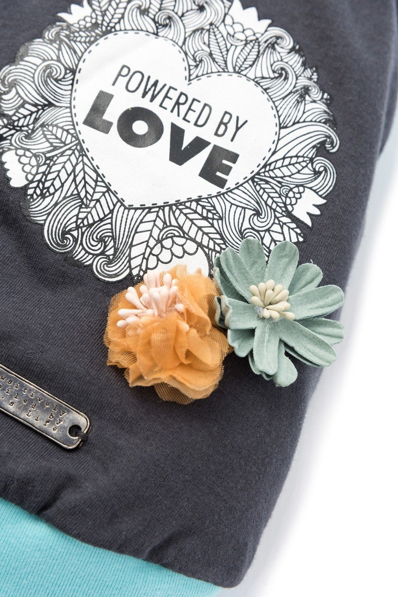 Powered By Love Flowers Summer Tee Navy - Shopping4Africa