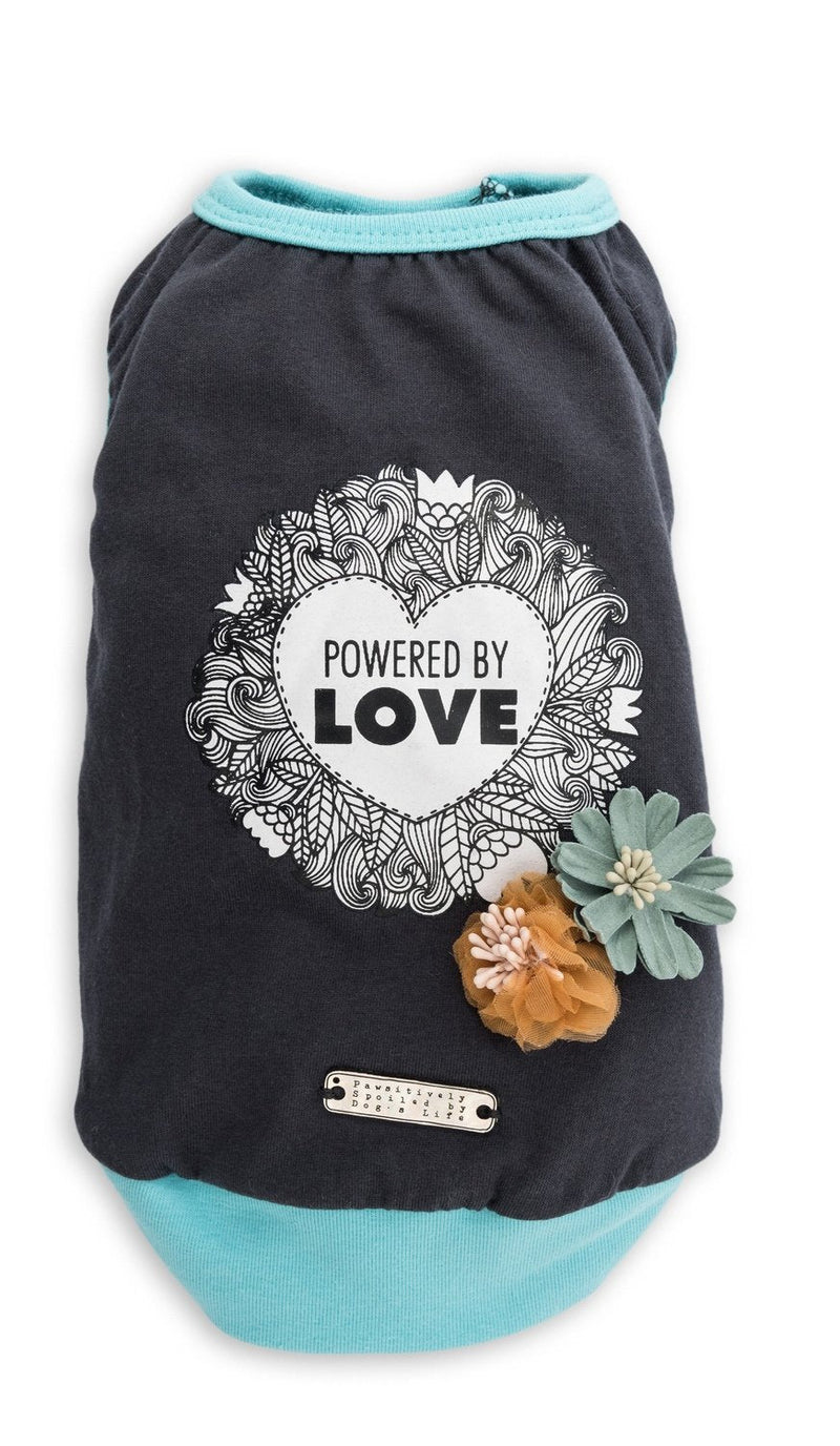 Powered By Love Flowers Summer Tee Navy - Shopping4Africa