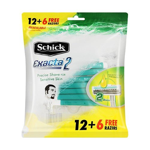 SCHICK EXACTA 2 SENSITIVE 12+6 FREE - Shopping4Africa