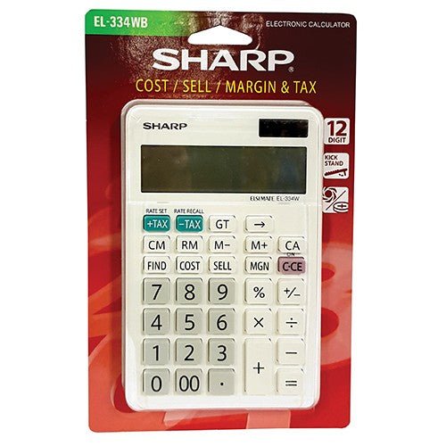Sharp Calculator EL334W 12 Digit Solar - End of Range - Shopping4Africa