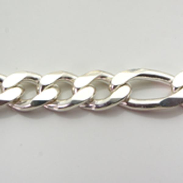 Silver 3+1 Figaro Chains 14.7mm wide 23cm - Shopping4Africa
