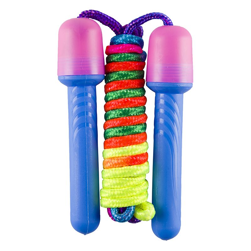 Skipping Rope - Plastic Handle - Rainbow Colours (2.6m) - Shopping4Africa