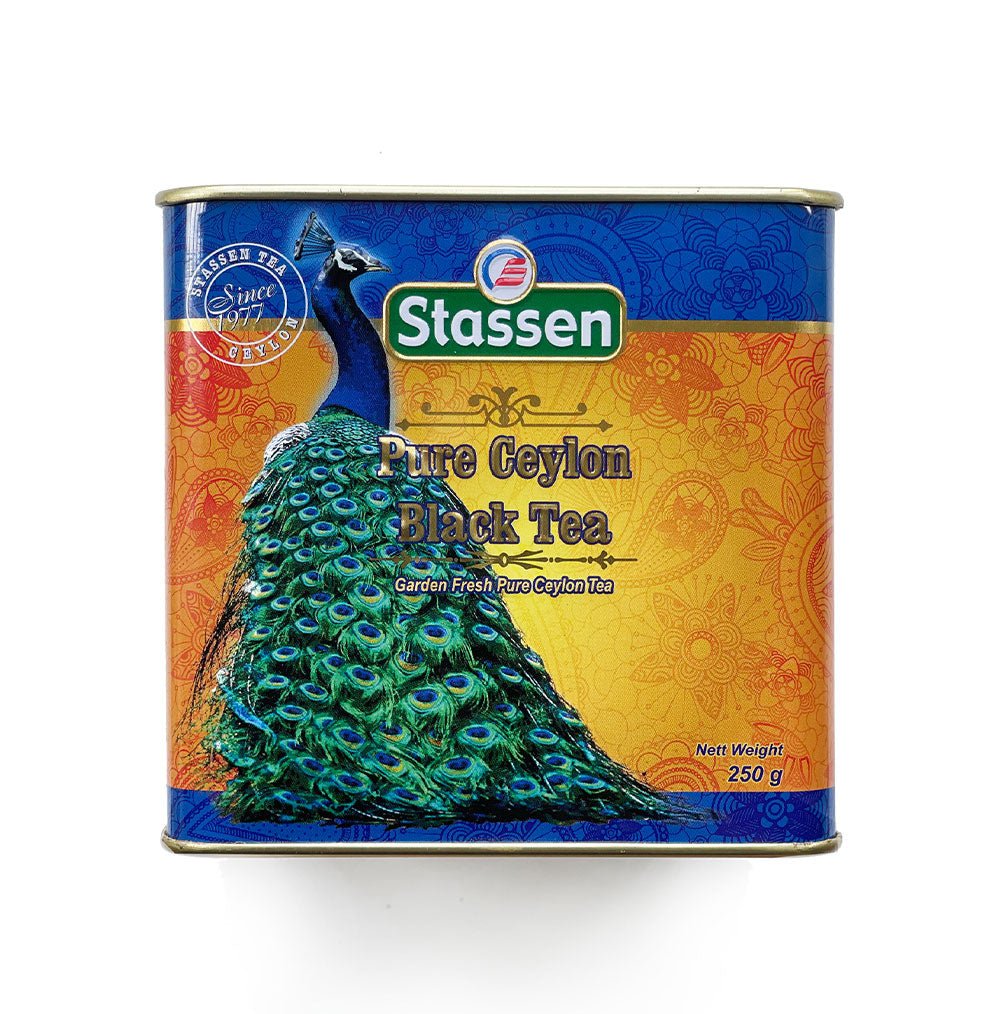 Stassen Pure Ceylon Black Tea Presented In A Peacock Tin - Shopping4Africa