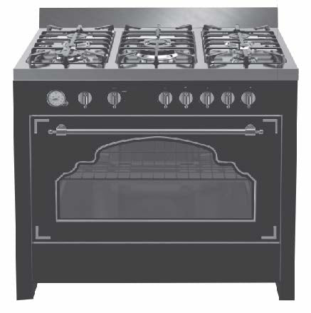 Sunbeam Ultimum Retro 5 Burner Hob with Electric Oven SGREO-900 - Shopping4Africa