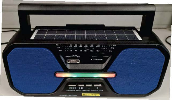 Solar store powered stereo