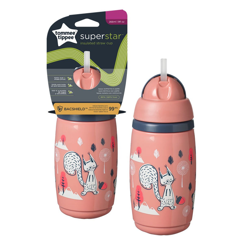 Tommee Tippee Insulated Straw Cup - Pink 36M+ - Shopping4Africa