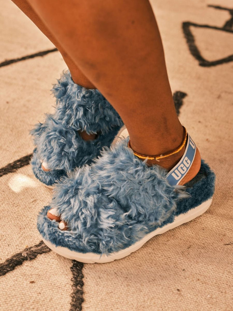 UGG Fluff Sugar Sandal Blue - Size 4 - Shopping4Africa