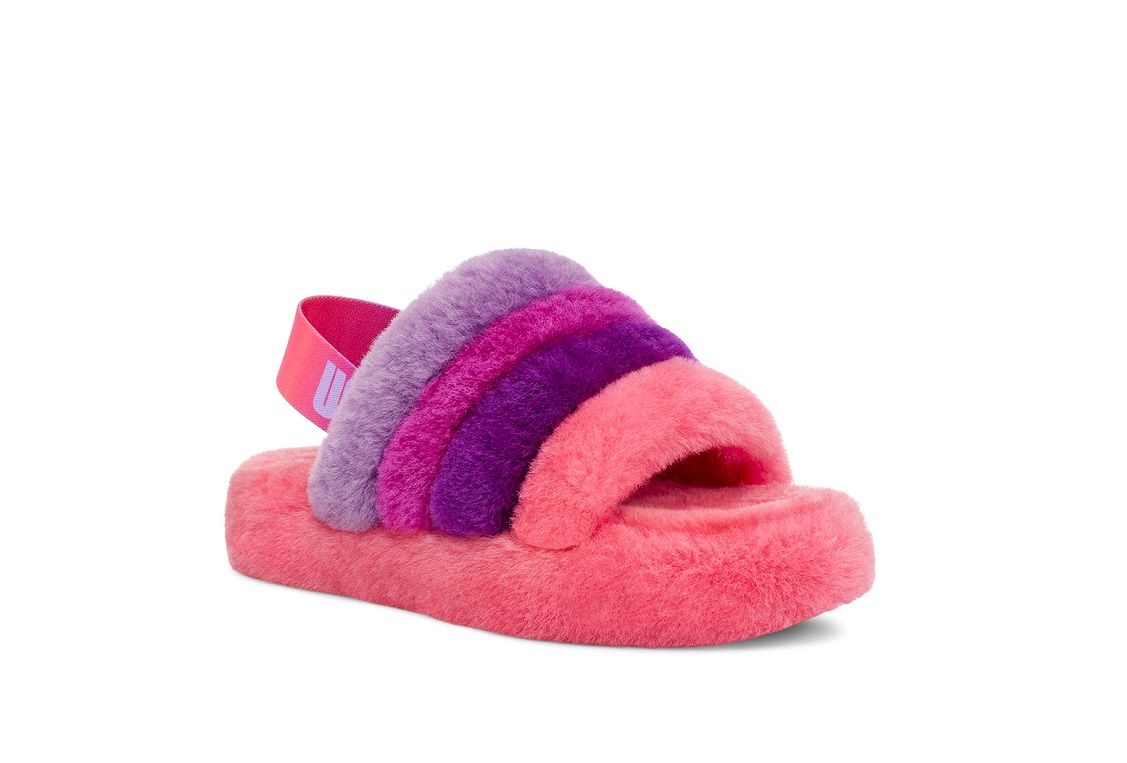 UGG Fluff Yeah Slide Pink/Purple Rainbow Kids - Shopping4Africa