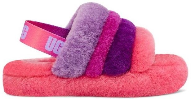 UGG Fluff Yeah Slide Pink/Purple Rainbow Kids - Shopping4Africa