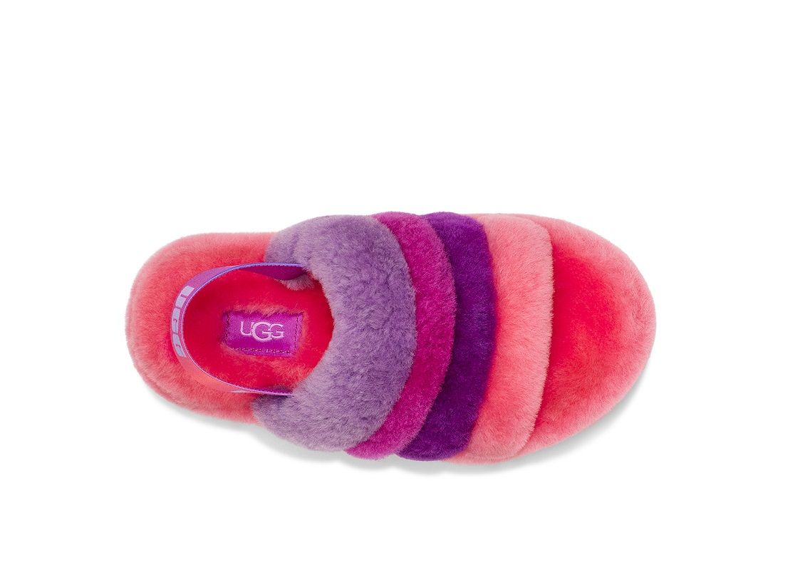 UGG Fluff Yeah Slide Pink/Purple Rainbow Kids - Shopping4Africa