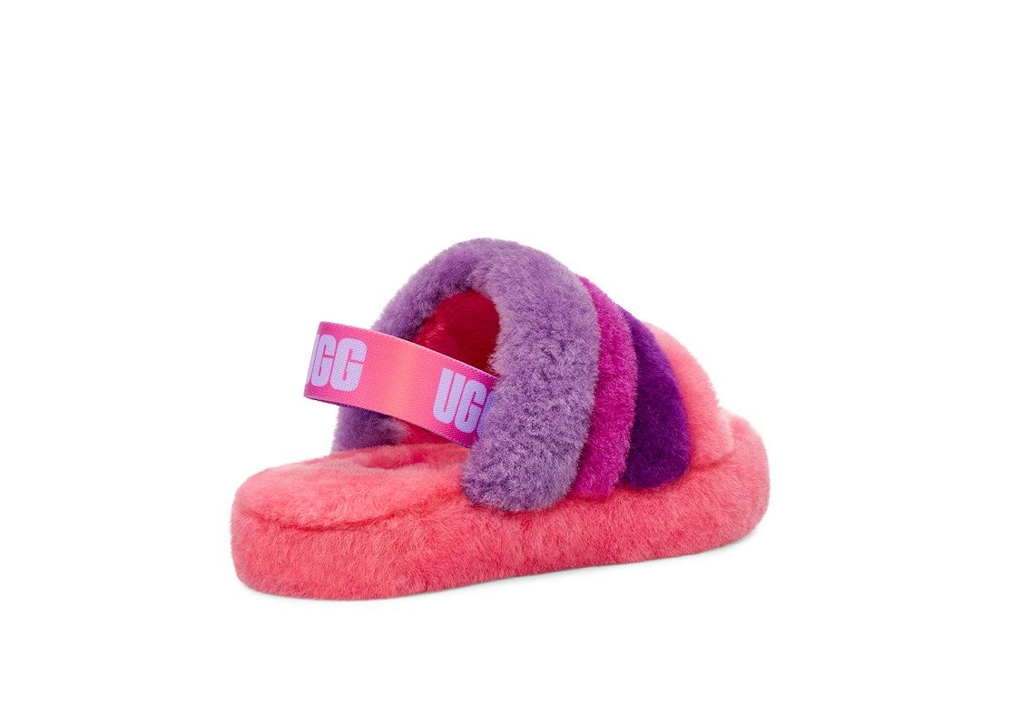 UGG Fluff Yeah Slide Pink/Purple Rainbow Kids - Shopping4Africa