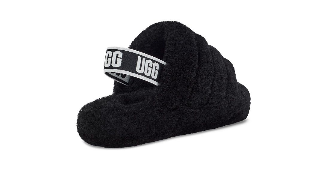 UGG Kids Fluff Yeah Slide Black - Shopping4Africa