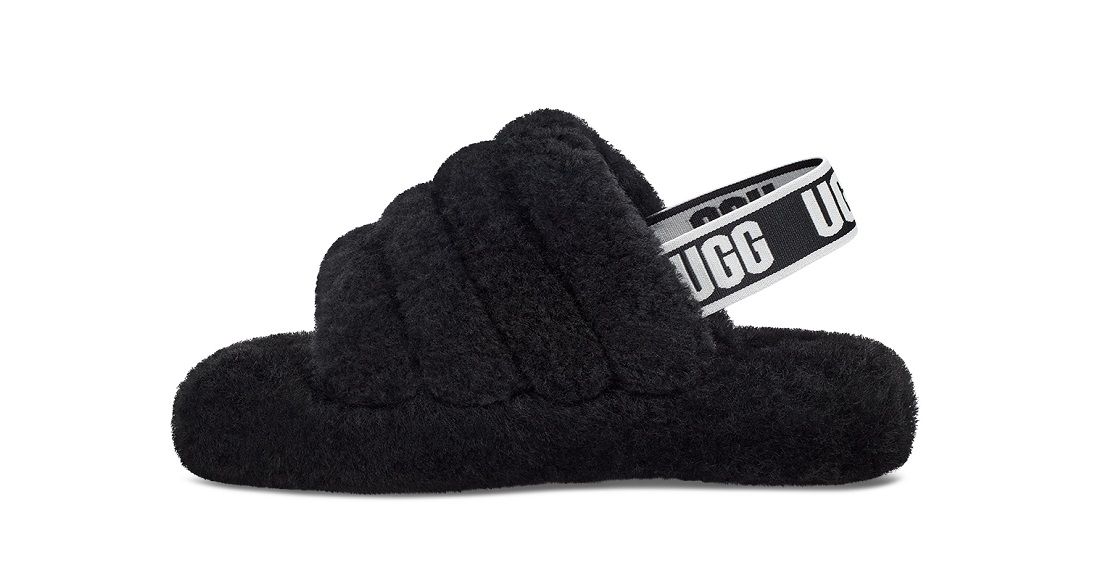 UGG Kids Fluff Yeah Slide Black - Shopping4Africa