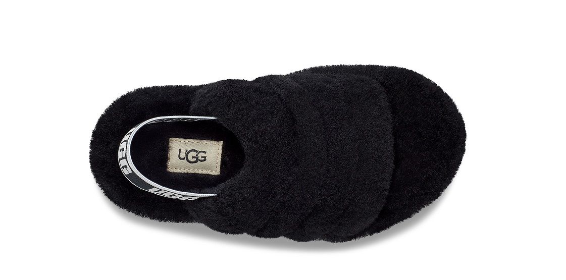 UGG Kids Fluff Yeah Slide Black - Shopping4Africa