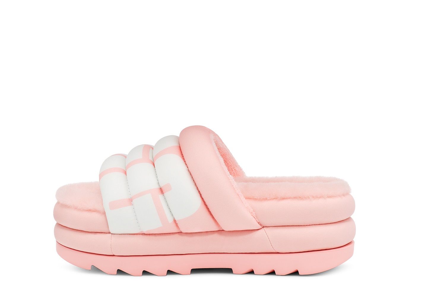 UGG Maxi Slide Logo Pink Scallop - Shopping4Africa