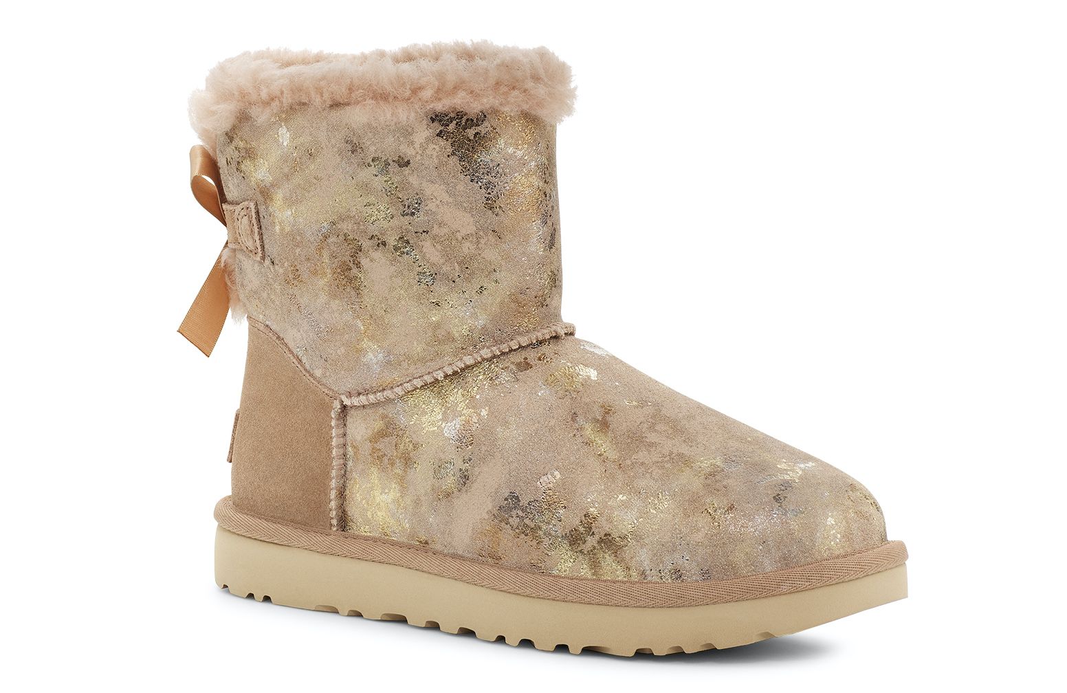 UGG Mini Bailey Bow Gold Wash Beechwood - Shopping4Africa