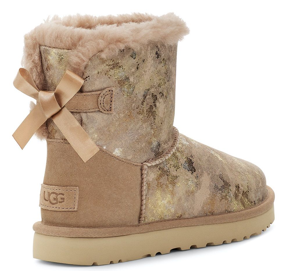 UGG Mini Bailey Bow Gold Wash Beechwood - Shopping4Africa