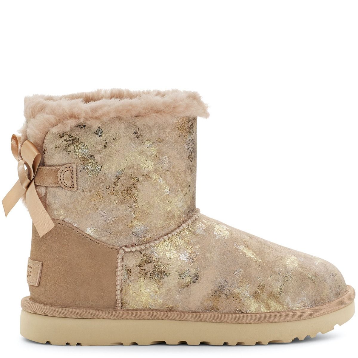 UGG Mini Bailey Bow Gold Wash Beechwood - Shopping4Africa