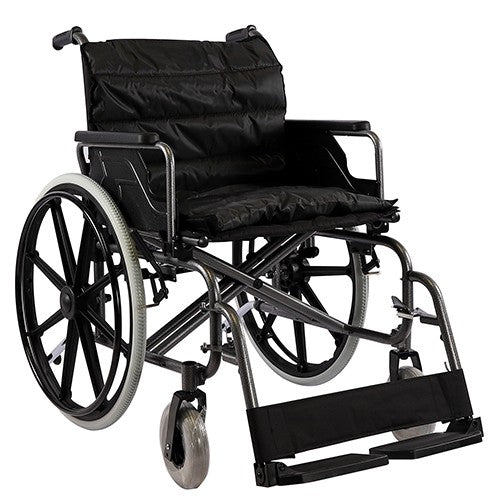 Wheelchair Extra Wide Steel Nylon 125kg - Shopping4Africa