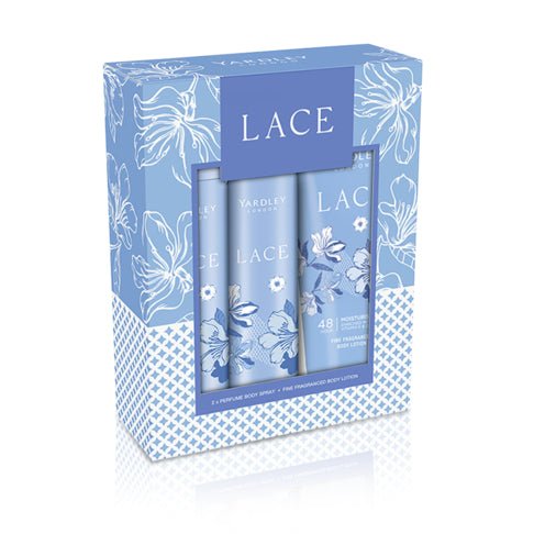 Yardley of London Lace Gift Set Hers - 2 x 90ml Body Spray + 150ml Body Lotion - Shopping4Africa